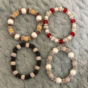 Elegant Multi-Color Beaded Bracelet Set